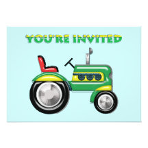Teriffic Tractor Personalized Announcements