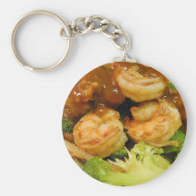 Teriyaki Shrimp Brocolli Sauces Keychain