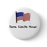 Term Limits Now! Pinback Button