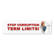 Term Limits, Stop Corruption - Bumper Bumper Stickers