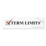 Term Limits, Vote - Bumper Bumper Sticker