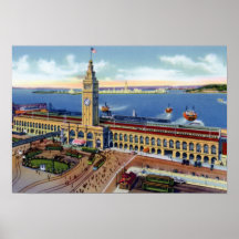Terminal du ferry de San Francisco la Californie Affiche