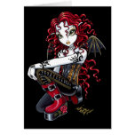 "Terri" Red Tattoo Faerie Card