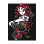 Terri Red Tattooed Faerie Postcard