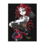 Terri Red Tattooed Faerie Postcard