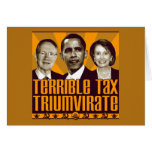 Terrible Tax Triumvirate Greeting Card