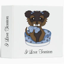 Terrier Pup (Boy) 3 Ring Binder