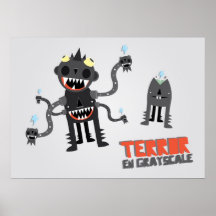 Terror! en grayscale poster