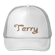 TERRY Name Branded Personalised Gift Hat
