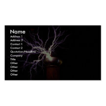 Tesla coil arcing business card templates