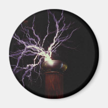 Tesla coil arcing refrigerator magnets