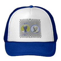 Tesla Edison Statue Transparant Trucker Hats