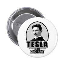 Tesla Is My Homeboy Pins