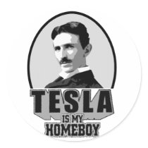 Tesla Is My Homeboy Stickers