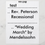 test, PreludeSeating of Grandparents and Mother... Personalized Flyer