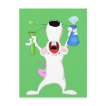 Test Tube Lab Rat Postcard