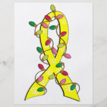 Testicular Cancer Christmas Lights Ribbon Personalized Flyer