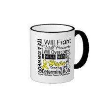 Testicular Cancer Fight Persevere Overcome Win Coffee Mug