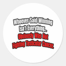 Testicular Cancer Quote Stickers