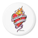 Testicular Cancer Tattoo Heart magnets