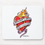 Testicular Cancer Tattoo Heart Mouse Pad