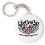 Testicular Cancer Wings Keychain