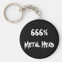 tête 666%Metal Porte-clef