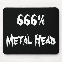 tête 666%Metal Tapis De Souris