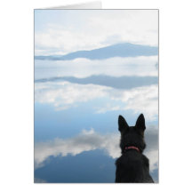 Tête dans les nuages - masquez à l'intérieur cartes de vœux