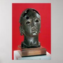 Tête d'Apollo, de Nîmes, ęr-2ème siècle Poster