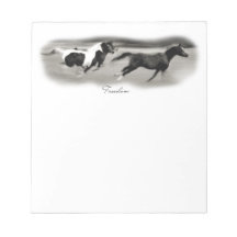 Tête de cheval blanc bloc-notes