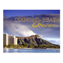 Tête de diamant, Honolulu, Hawaï Carte Postale