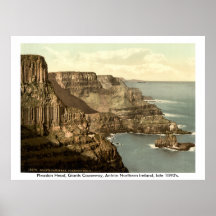 Tête de Pleaskin, chaussée de Giants, Antrim N. Ir Poster