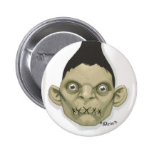 tête de zombi pin's avec agrafe