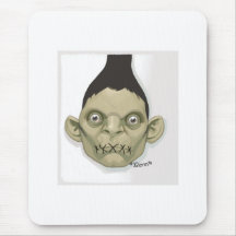 tête de zombi tapis de souris