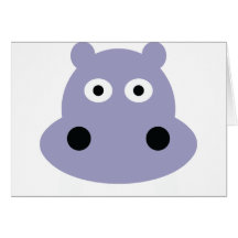 tête d'hippopotame carte de vœux