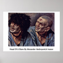 Tête d'un esclave par Alexandre Andreyevich Ivanov Posters