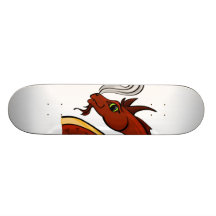 Tête rouge mignonne de dragon skateboards personnalisés