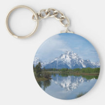 Teton Mountain Reflections Keychain