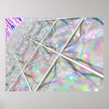 Tétra grille de bulle d'étoile posters