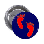 Teufel Dämon Fussabdruck devil demon foot print Button