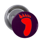 Teufel Dämon Fussabdruck devil demon foot print Anstecknadelbuttons