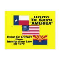 Texans For Arizona  "Official" Postcard