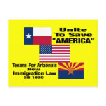 Texans For Arizona  "Official" Postcard