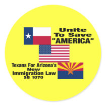 Texans For Arizona "Official" Round Stickers
