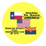 Texans For Arizona "Official" Round Stickers