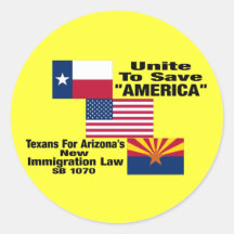 Texans For Arizona "Official" Round Stickers