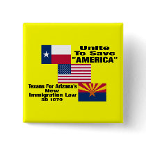 Texans For Arizona "Official" Square Button Pin