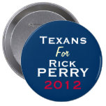 Texans For Rick PERRY 2012 Campaign Button (Round)