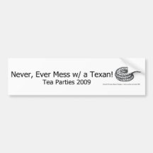 Texans & Tea Parties Bumper Sticker